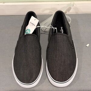 Goodfellow & Co Men’s Charcoal Slip-On Canvas Loafers 9.5